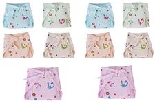 BREEZEWAY New born Baby Cloth Diapers cushioned Cotton Cloth Nappies, Extra Padded, cushioned- Extra Absorbent, Adjustable Washable Reusable nappies (0-6 Month Toddlers, 5)