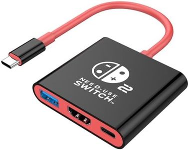 AHGEIIY Switch 2 Dock for Nintendo Switch Docking Station, Upgrade for Nintendo Switch TV Adapter with 4K@ 60Hz HDMI USB 3.0 and 100W PD Port, Portable Travel Dock for Switch 2/OLED MacBook Steam Deck