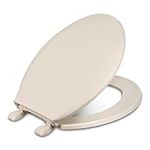 Centoco 1200-106 Round Plastic Toilet Seat, Standard Economy Model, Light Weight Residential, Bone