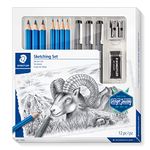 STAEDTLER 61 100 Design Journey Sketching Set - Mixed Set for Sketching Beginners (Pack of 12 Pieces)