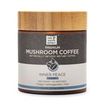 Canadian Mushroom Coffee Infused with Organic Chaga, Ashwagandha & Tulsi. Adaptogens for All-Day Calm, Mood, Stress Relief, Relaxation & Balance, Low Caffeine Coffee Substitute. (Adaptogenic Coffee, 100g, 50 Servings, MADE IN CANADA)