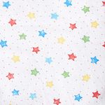 Comfy Flannel Stars White/Primary, Fabric by the Yard