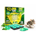 Bob Cat Rat & Mouse Repellent Gel Balls | Herbal & Natural Formula | Long-Lasting 30 Days Protection |Eco-Friendly & Safe | For Home, Kitchen, Warehouse, Factory & Office | Pack of 18 |FORMULATION 30X