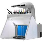 VIVOHOME Portable Airbrush Spray Booth Kit with 3 LED Lights Filter Hose Spray Gun Racks and Turntable Table for Painting Models Art Craft Hobby Projects