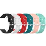 Compatible with IFOLO CA87 SN87 Smartwatch Bands, 20mm 22mm Classic Soft Silicone Wristband Sweat Resistant Lightweight Breathable Bracelet Sport Straps for IFOLO Smart Watch (6Colors, 20mm)