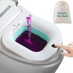 Electric Sitz Bath for Hemorrhoids Treatment and Postpartum Care, Hip Bath over The Toilet Seat, Sitz Baths for Vagina Wash, Sitzbath Epsom Salt Soak for Vaginal Relief, New Mom Post Partum Essentials