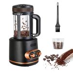 Tasofac Hot Air Coffee Roasters, 100-300g Roaster Machine Electric with Adjustable Timer Heating and Cool Setting Roasting Fan for Lover Transparent Chamber Home Cafe Office Roast Beans 2200W Black