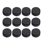 Healifty 100pcs Plastic Bottle Caps for Craft DIY Environmental Protection Bottle Caps for Kids Intelligence Development Kindergarten Scrapbooks Sticker (Black)