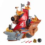 Fisher-Price Imaginext Shark Bite Pirate Ship, playset with pirate figures and accessories for preschool kids ages 3 to 8 years, DHH61