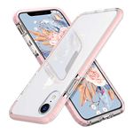 MATEPROX iPhone XR Case Clear Thin Slim Anti-Yellow Anti-Slippery Anti-Scratches Cover Shockproof Bumper Case for iPhone XR 6.1'' (Pink)