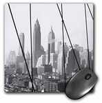 3dRose mp_191715_1 8" x 8" Lower Manhattan Skyline from Brooklyn Bridge 1947 New York Mouse Pad