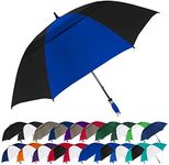 STROMBERGBRAND UMBRELLAS Windproof Waterproof Golf Umbrella PGA Professional Quality Golf Umbrella Ultimate Portable Golfers Golf Umbrella for Men and Women, Royal Blue/Black, 62 inch, 62" Typhoon