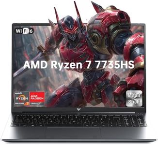 MALLRACE 2026 RX16 Gaming Laptop,AMD Ryzen 7 7735HS (Beat i7-12650H, Up to 4.75GHz), 16 Inch FHD Display,16GB DDR5 RAM,512GB PCIe SSD, AMD Radeon 680M Graphics, Backlit Keyboard, Wi-Fi 6, Windows 11