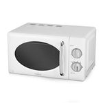 Tower T24017 20L Manual Microwave with 800W Power Output and 30 Minute Timer, Stainless Steel,White