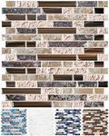 STICKGOO 10-Sheet Peel and Stick Wall Tile, Self-Adhesive Kitchen Backsplash in Sandstone (Thicker Design)