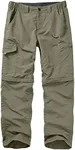 Mens Hiking Pants Convertible boy Scout Quick Dry Lightweight Zip Off Outdoor Fishing Travel Safari Pants,6226,Light Green,40