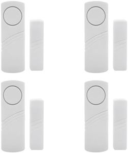 Door Alarm,Personal Window & Door Security Alarm,Wireless Sensor Self-Adhesive for Home Pack of 4