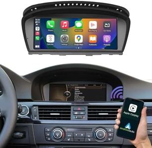 Road Top 8.9 Inch Car Touchscreen Wireless CarPlay Android Auto for BMW 3 Series 5 Series E90/E91/E92/E93/E60/E61 2008-2013 Year with CIC System, Car Stereo Multimedia Radio Receiver