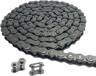 AZSSMUK #35 Roller Chain - 4 Feet Carbon Steel Material with 2 Connecting Link Industrial Chain - 128 Links