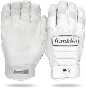 Franklin Sports CFX FP Softball Batting Gloves Pair, Women's Small, White/Chrome