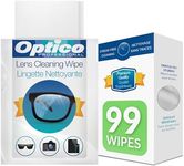 Optico Lens and Screen Cleaners | 99 pre-moistened wipes | screen cleaning wipes for Laptops, Desktop monitors, Touchscreens, Automotive and Aviation Displays