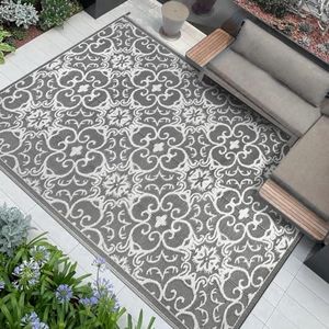 Famibay Outdoor Rugs for Patios Waterproof Garden Rug Large 180x270cm Reversible Mat Lightweight Camping Rug Outdoor Area Rug for Balcony Deck Backyard Porch Beach BBQ