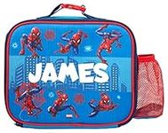 Marvel Personalised Spiderman Children’s Lunch Bag - Superhero Insulated Lunch Bag for Kids - School Lunch Bag for Boys & Girls - Spiderman Lunch Bag, Blue