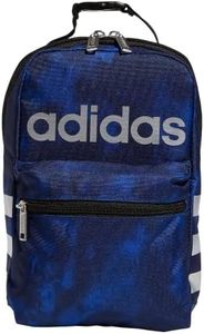 adidas Santiago Insulated Lunch Bag (6.5l) with Clip Lock Handle, Stone Wash Team Royal Blue/Black/Silver Metallic, One Size, Santiago 2 Insulated Lunch Bag