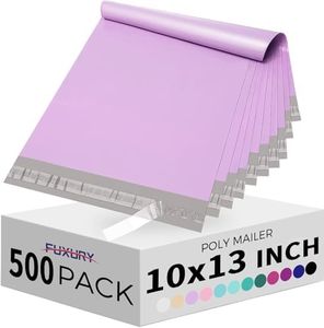 Fuxury Poly Mailers 10x13 Inch 500pc, Sturdy Shipping Bags for Clothes Bulk, Self Adhesive Mailing Shipping Envelopes, Waterproof Mailers Poly Bags, Colorful Packaging Bags for Small Business Purple