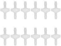 12Pcs PP Check Valve One Way Air Valve Inline Check Valve Single Way Non Return Valve Plastic Water Stop Check Valve for Fish Tank and Chemical Industry (4mm)
