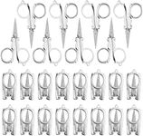 XINMEIWEN 24Pcs Small Folding Scissors Portable Travel Scissors Stainless Steel Cutter Mini Scissors Set for Home Office and Travel Trip Scissors