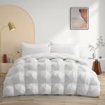 puredown® Goose Down Comforter Full/Queen Size, 800 Fill Power Pinch Pleat Winter Warmth Down Duvet Insert Oversized, Filled with 93% Goose Down