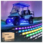 10L0L 6PCS Golf Cart Underbody Light Kit with Canopy Lights, Underglow LED Strip for EZGO Club Car Yamaha,Waterproof