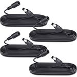 ANLINK 4 Pack 10ft/3M DC Power Extension Cable,12V DC 5.5mm*2.1mm Power Adapter Cord for 12V CCTV Security Camera, DVR, NVR, Baby Monitor, LED Strip String Light, Router and More Devices (Black)