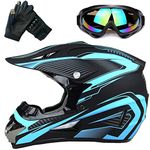 Youth Motorcycle Helmet, Suitable for All Seasons,Boys and Girls Bicycles Motocross Skateboards Ski Full Face Helmets,DOT/FMVSS-218 Certification Standard,E,S