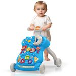 Baybee Lilo Baby Walker for Kids, Baby Activity Walker with LED Light, Music, Rotating Gears & Easy Grip Push Handle | Kids Walker for Baby Toddlers| Baby Walker for 0 to 2 Years Boy Girl (Blue)