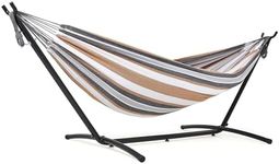 Mondeer Hammock with Stand, Portable Camping Hammock with Metal Frame with Portable Carrying Bag and Accessories, 200kg Load Capacity, for Camping Travel Patio