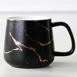 BonZeal 3D Birthday Gift Item Ceramic Black Matte Marble Mug Coffee Tea Cup Set Gift for Diwali, Diwali Gift Items for Friends Family Employees, Diwali Gift Hampers 350 ml