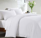 California Design Den 100% Natural Cotton Duvet Cover Set - Premium 400 Thread Count, Cool Bedding Set, Smooth Sateen Weave, Button Closure and Corner Ties (3 Piece, Pure White, Oversized King)