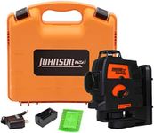 Johnson Level & Tool 40-6674 Self-Leveling 3 x 360° Laser with GreenBrite Technology, Green, 1 Laser