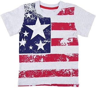 Little Hand Kids American Flag T-Shirts Boys Summer Clothes Short Sleeve Tee Shirts for Toddler Size 4 5