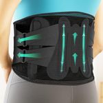 Antara AGEasy Spine Pro Max Belt with 3 Interchangeable Pads | Back Support with Hot/Cold Therapy | Lumbar Support Belt for Lower Back Pain, Muscle Strain, Sciatica, Posture & Spinal Recovery, Osteoporosis | Orthopedic LS Belt for Men & Women (XL)