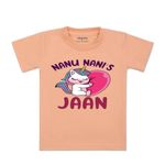 ARVESA Nana Nani Jaan TS-1267 Kids Tshirt for Baby Boy and Baby Girl Dress Peach