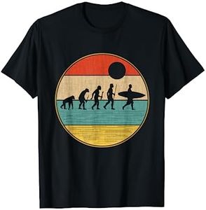Evoluzione del surf retrò, tavola da surf e regali estivi Maglietta