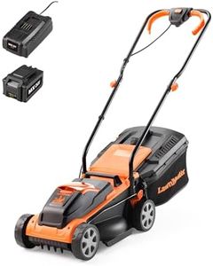 LawnMaster MX 24V 32cm Cordless Lawn Mower with 4.0Ah Battery and Fast Charger. With cut height adjust, rear roller and edging combs. For small lawns up to 150m2. Supplied with spare 32cm blade.