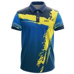 Dika Sports Cricket Jersey with Name Cricket t-Shirt for Fans Indian Cricket Jersey| 2 Year to 5XL Blue Yellow