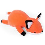 24" 4.2lbs Fox Weighted Stuffed Animals,Cute Cuddle Plushie Toy Weighted Fox Plush Throw Pillow for Children Kids Adults(Fox)