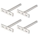 sourcing map Invisible Floating Shelf Brackets, 4" (100mm), Hidden Blind Supports for Concealed Shelves, Pack of 4