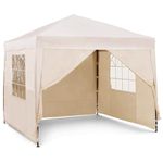 VonHaus Pop Up Gazebo 2.5 x 2.5m – Outdoor Garden Marquee Shelter Canopy with Removable Sides, Storage Bag, Leg Weight Bags, Pegs & Cords – Waterproof, Heavy Duty Steel Frame, Easy No Tool Assembly