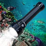 Wurkkos DL70 Dive Torch, 13000 lumens Diving Flashlight 4 *XHP50.2 LEDs Super Bright Underwater Flashlight, Scuba Diving Torch 150m Underwater Light IPX8 Waterproof with 2 * 5000mAh Power Supply